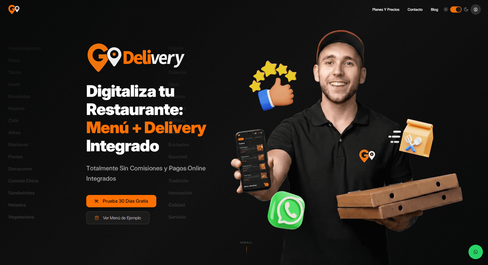Captura de pantalla de GoDelivery Web